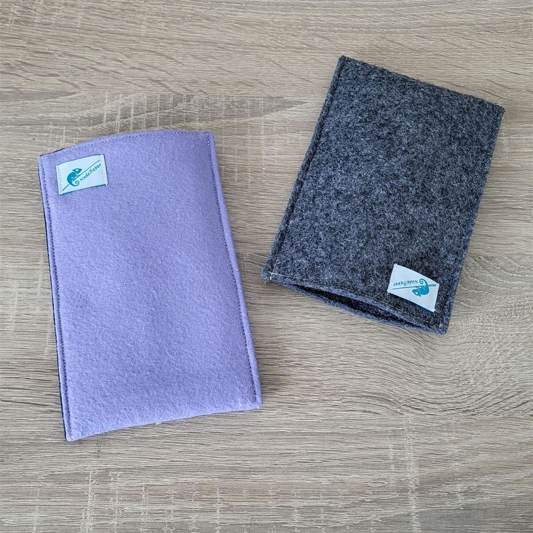 Handyh&uuml;lle aus Filz.  Foto: Nadelfieber